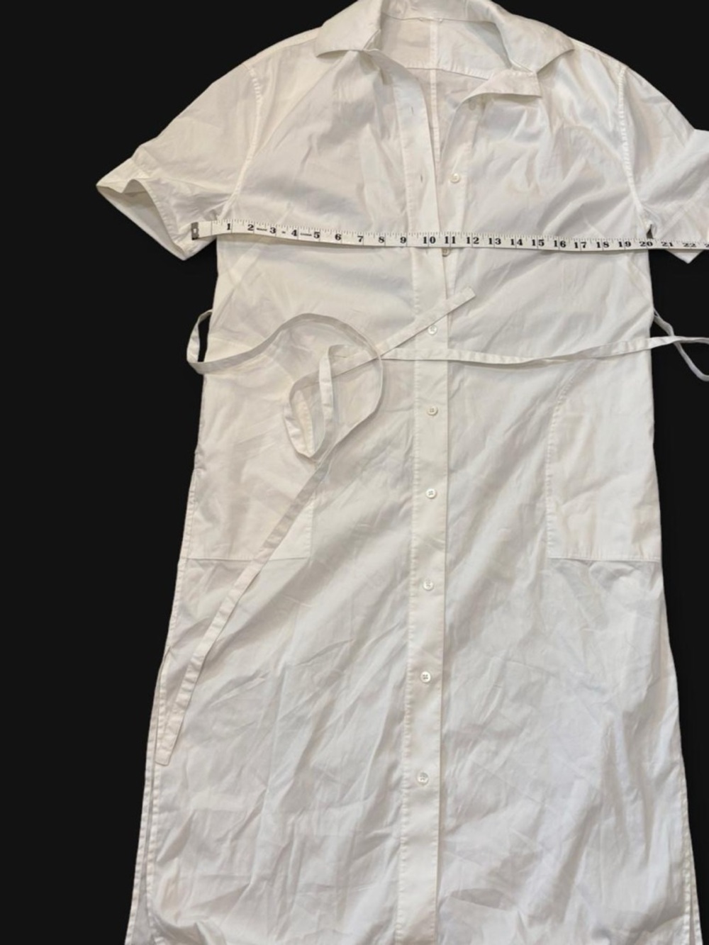 Kit and Ace White Button-Front Shirt Dress